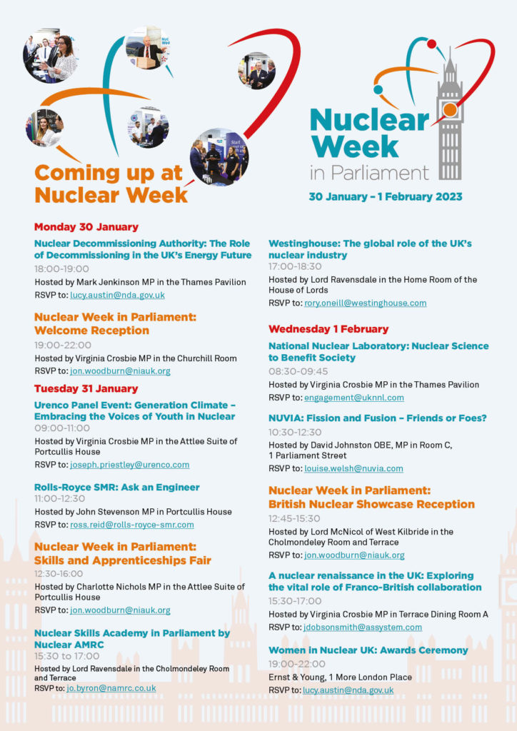 Nuclear Week in Parliament Agenda Announced Nuclear Industry Association