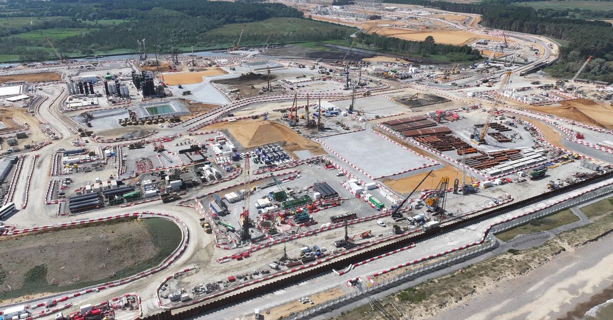 Foreshore view of the Main Construction Area at Sizewell C