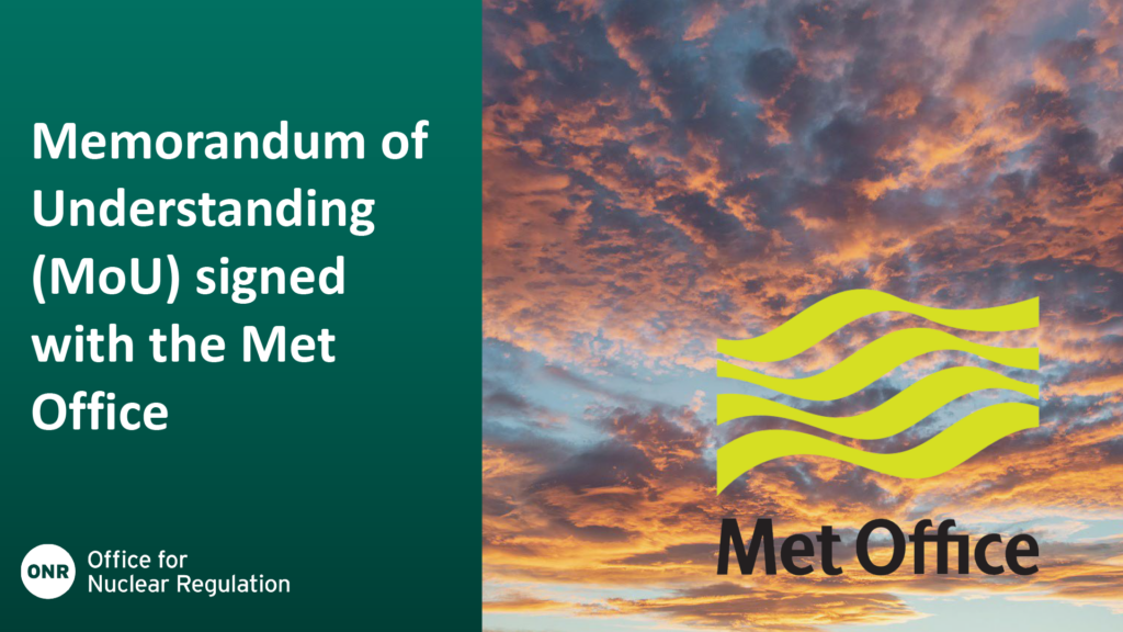ONR and Met Office sign agreement to strengthen weather science in nuclear safety